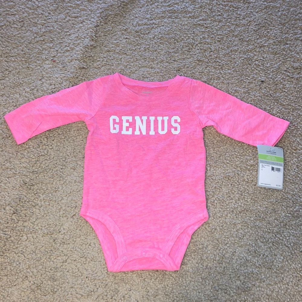 Carter’s GENIUS onesie. NWT